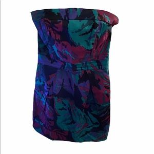 French connection fitted strapless mini dress